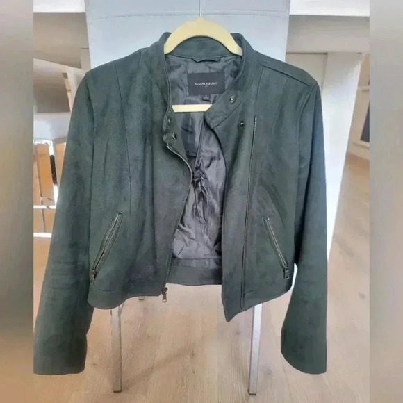Banana Republic suede moto jacket - Picture 1 of 8